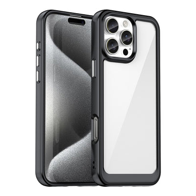 Outer Space Case with Gel Frame for iPhone 16 Pro - Black — Hurtel
