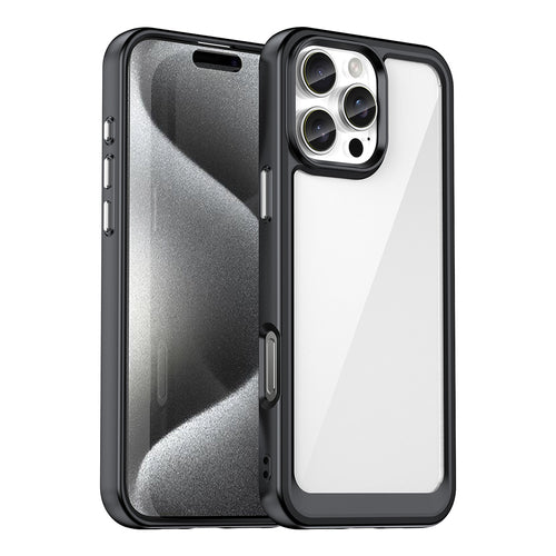 Outer Space Case with Gel Frame for iPhone 16 Pro - Black — Hurtel