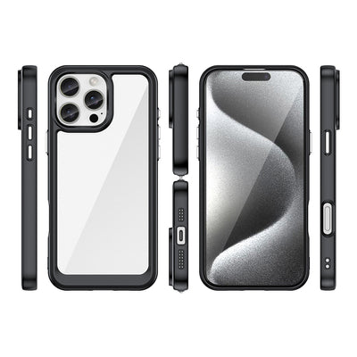 Outer Space Case with Gel Frame for iPhone 16 Pro Max - Black — Hurtel