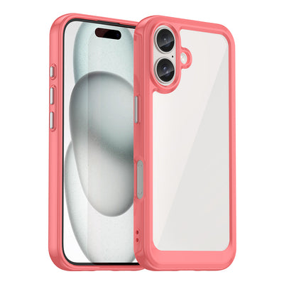 Outer Space Case with Gel Frame for iPhone 16 - Red — Hurtel
