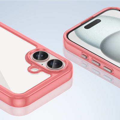 Outer Space Case with Gel Frame for iPhone 16 Plus - Red — Hurtel
