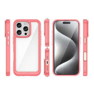 Outer Space Case with Gel Frame for iPhone 16 Pro - Red — Hurtel