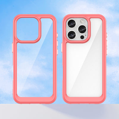 Outer Space Case with Gel Frame for iPhone 16 Pro - Red — Hurtel