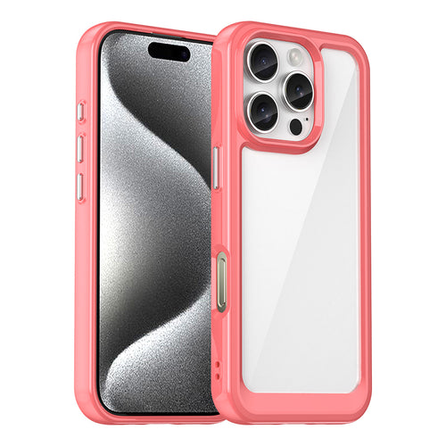 Outer Space Case with Gel Frame for iPhone 16 Pro Max - Red — Hurtel