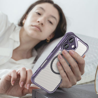 Leading Series MagSafe Silicone Case for iPhone 16 Plus - Purple — Hurtel