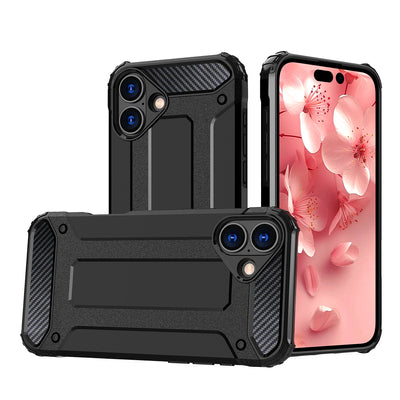 Hybrid Armor iPhone 16 Case - Black — Hurtel