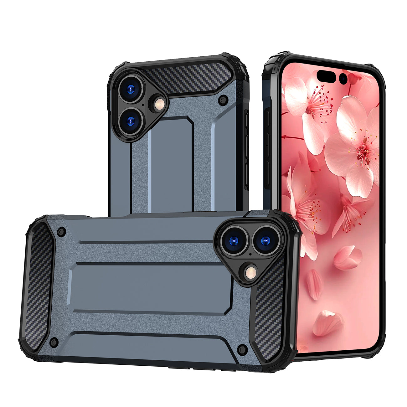 Hybrid Armor iPhone 16 Case - Blue — Hurtel