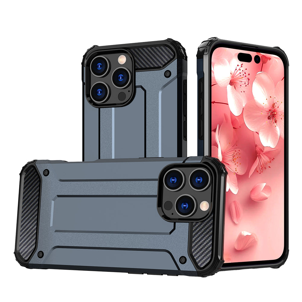 Hybrid Armor iPhone 16 Pro Max Case - Blue — Hurtel