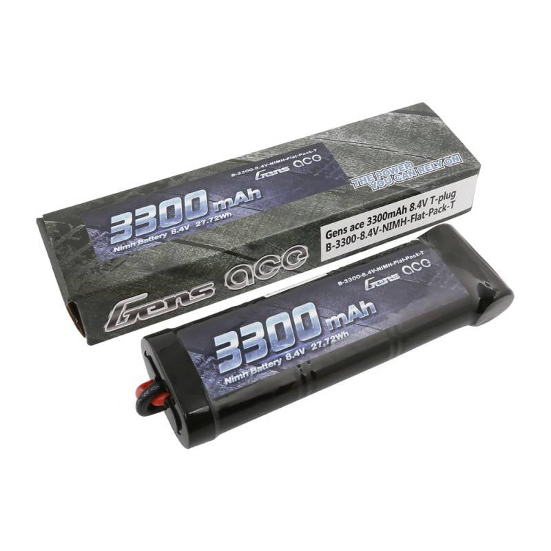 Akku Gens Ace 3300mAh 8,4V NiMH Flacher T-Stecker