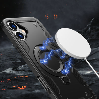 Hybrid Armor Trendy Case with MagSafe for iPhone 16 - Black — Hurtel