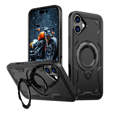 Hybrid Armor Trendy Case with MagSafe for iPhone 16 Plus - Black — Hurtel