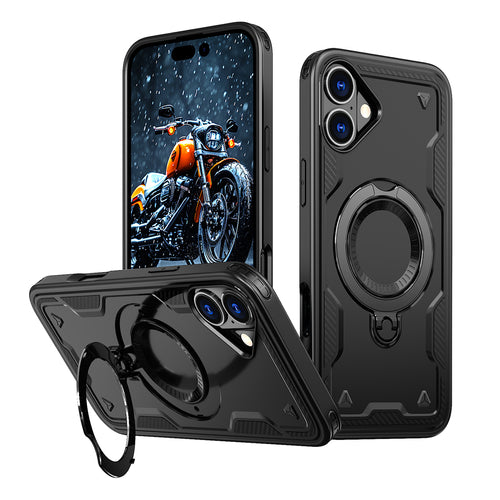 Hybrid Armor Trendy Case with MagSafe for iPhone 16 Plus - Black — Hurtel