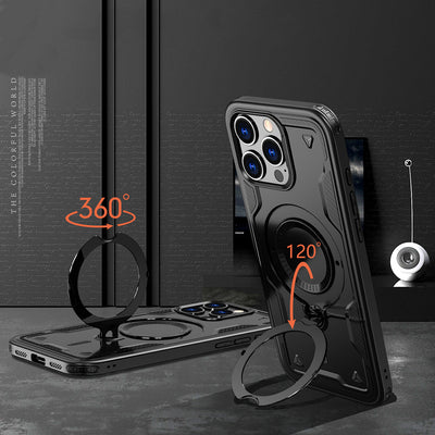 Hybrid Armor Trendy Case with MagSafe for iPhone 16 Pro - Black — Hurtel