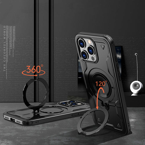 Hybrid Armor Trendy Case with MagSafe for iPhone 16 Pro - Black — Hurtel
