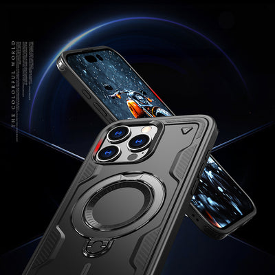 Hybrid Armor Trendy Case with MagSafe for iPhone 16 Pro Max - Black — Hurtel