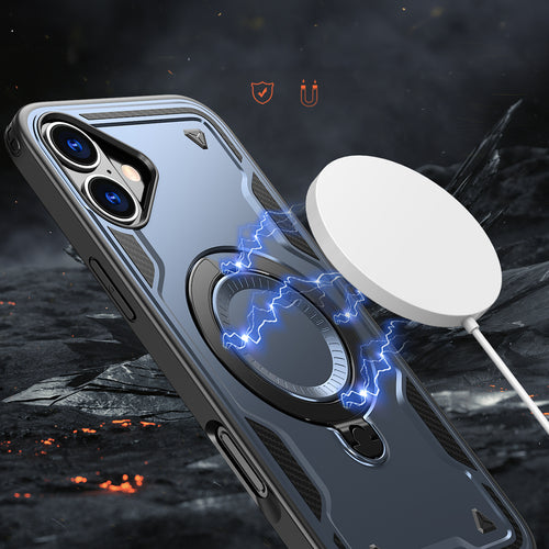 Hybrid Armor Trendy Case with MagSafe for iPhone 16 Plus - Blue — Hurtel