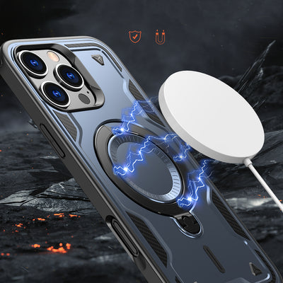 Hybrid Armor Trendy Case with MagSafe for iPhone 16 Pro Max - Blue — Hurtel