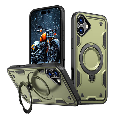 Hybrid Armor Trendy Case with MagSafe for iPhone 16 - Green — Hurtel
