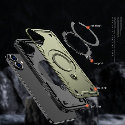 Hybrid Armor Trendy Case with MagSafe for iPhone 16 Plus - Green — Hurtel