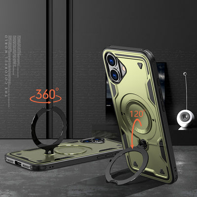 Hybrid Armor Trendy Case with MagSafe for iPhone 16 Plus - Green — Hurtel