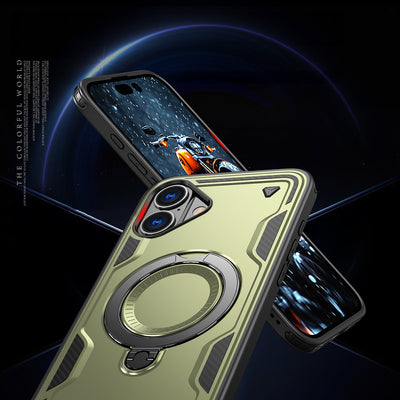 Hybrid Armor Trendy Case with MagSafe for iPhone 16 Plus - Green — Hurtel