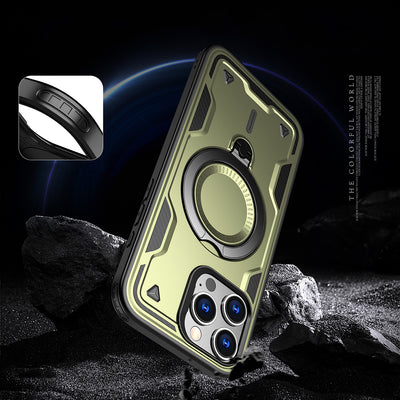 Hybrid Armor Trendy Case with MagSafe for iPhone 16 Pro - Green — Hurtel