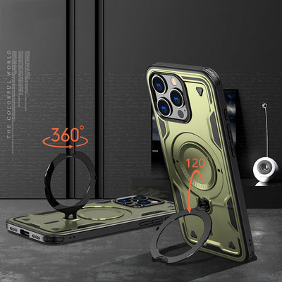 Hybrid Armor Trendy Case with MagSafe for iPhone 16 Pro Max - Green — Hurtel