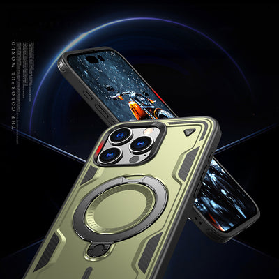 Hybrid Armor Trendy Case with MagSafe for iPhone 16 Pro Max - Green — Hurtel