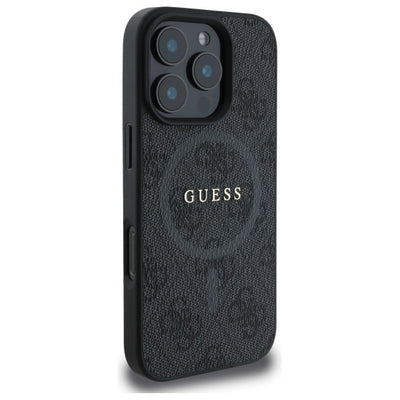 Guess 4G Ring Classic Logo MagSafe case for iPhone 16 Pro Max - black