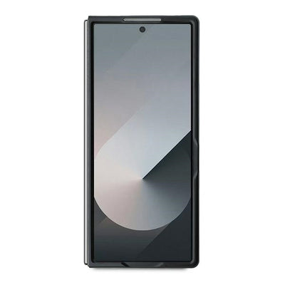 Mercedes Leather Wood Imitation MagSafe Case for Samsung Galaxy Z Fold 6 - Black