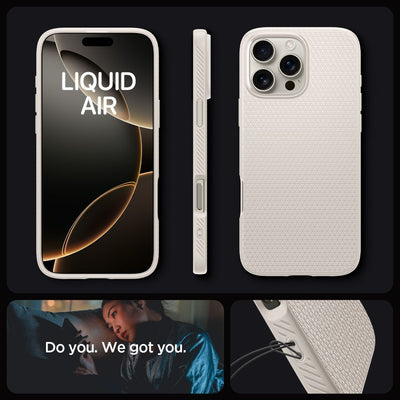 Spigen Liquid Air Case for iPhone 16 Pro Max - Titanium