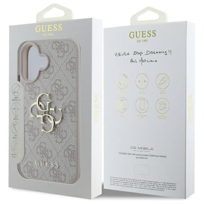 Guess 4G Big Logo Case for iPhone 16 - Pink