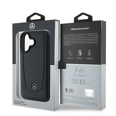 Mercedes Leather Urban iPhone 16 Plus Case - Black
