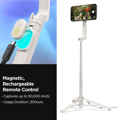 Selfie stick Spigen S571W MagSafe Bluetooth with tripod - beige