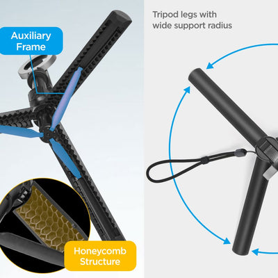 Selfie stick Spigen S580W MagSafe Bluetooth with tripod - black