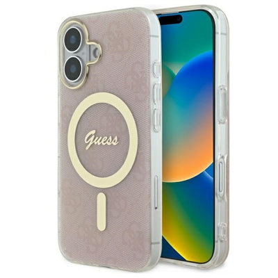 Guess IML 4G MagSafe iPhone 16 Case - Pink