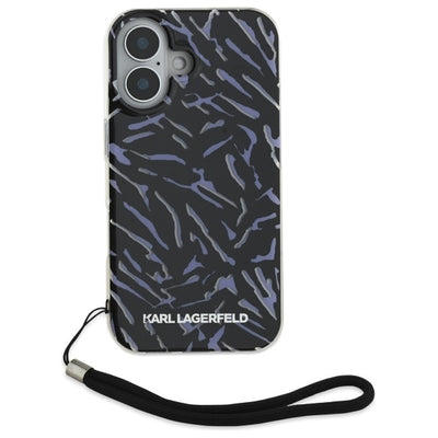 Karl Lagerfeld Zebra With Cord iPhone 16 Case - Purple