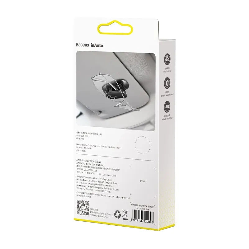 Baseus Platinum Vehicle eyewear clip Black - Product Image 7