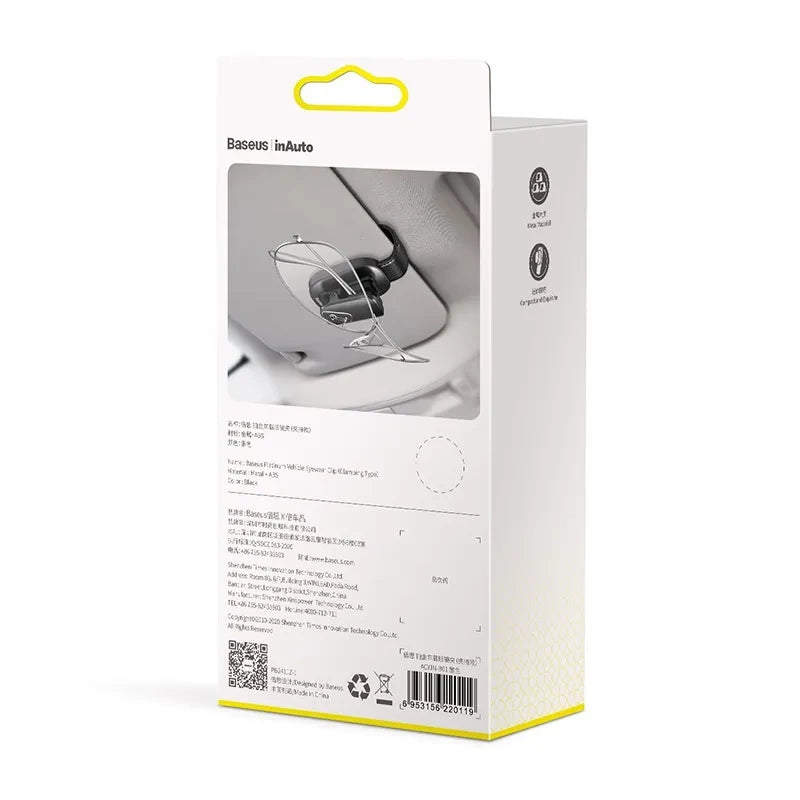 Baseus Platinum Vehicle eyewear clip (clamping type) Black - Product Image 7