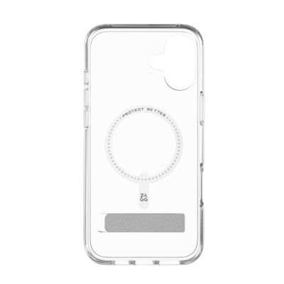 ZAGG Crystal Palace Snap Kickstand MagSafe Case for iPhone 16 Plus - Clear