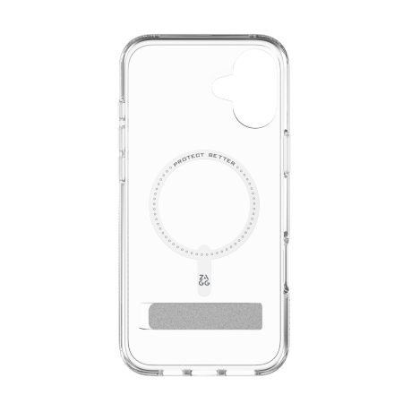 ZAGG Crystal Palace Snap Kickstand MagSafe Case for iPhone 16 Plus - Clear