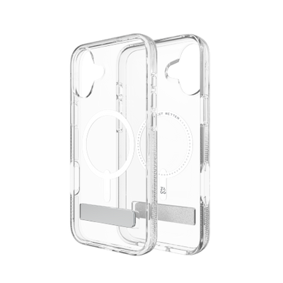 ZAGG Crystal Palace Snap Kickstand MagSafe Case for iPhone 16 Plus - Clear