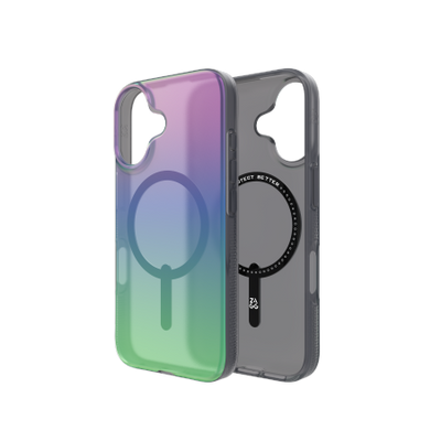 ZAGG Milan Snap Case with MagSafe for iPhone 16 - Green/Purple