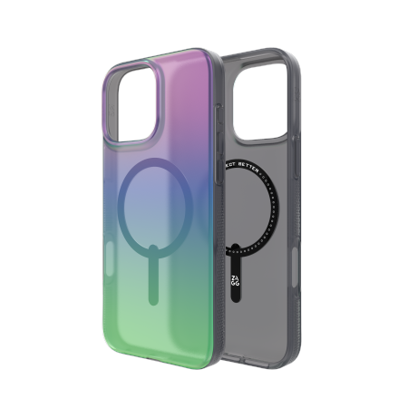 ZAGG Milan Snap Case with MagSafe for iPhone 16 Pro Max - Green/Purple