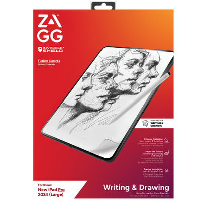 ZAGG InvisibleShield Fusion Canvas Antibacterial Protective Film Imitating Paper for iPad Pro 13" 2024