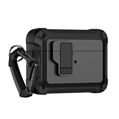 Airpods 4 Pro Armor Case with Carabiner - Black — Hurtel