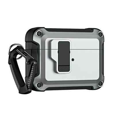 Airpods 4 Pro Armor Case with Carabiner - Gray — Hurtel