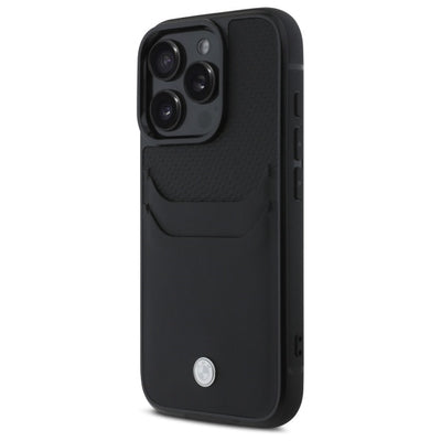 BMW Sign Leather Cardslot Case for iPhone 16 Pro Max - Black