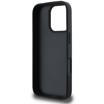 DKNY Checkered Pattern & Printed Stripes Case for iPhone 16 Pro - Black