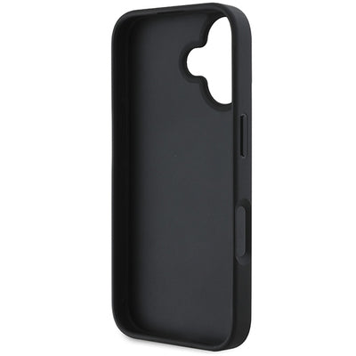 DKNY Checkered Pattern & Printed Stripes iPhone 16 Case - Black